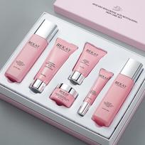 Avocado Hyaluronic Acid Six-Piece Skincare Set: English Version, Hydrating & Moisturizing. Standard Size pink