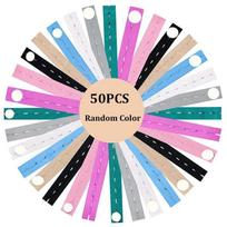 50/20/10Pcs Bed Sheet Organizer Bands Elastic Band, Roll-up Adjustable Clothing Storage Strap with Button, Luggage Space Saver