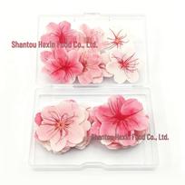Valgomos vyšnių žiedų ryžių popieriaus torto dekoracijos - Maistinės kokybės, lipni ryžių popierius Cherry Blossoms 50 Sheets Pack pink