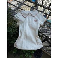 Sweet and spicy Korean polo collar shirt short-sleeved t-shirt women's summer new slim-fit unique beautiful top XL