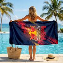 Red Bull Racing Madingas Paplūdimio Rankšluostis Nešiojamas Minkštas Greitai Džiūstantis Rankšluostis Plaukimui, Stovyklavimui, Atostogoms 80cmx160cm(31x63inch)