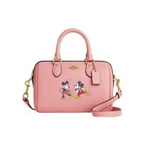COACH X Disney Collaboration Rowan Leather Boston Bag Handbag Small Women's Pink CN030-B4OFE Basic Set (Bag+Dust Bag) beige