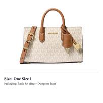 MICHAEL KORS Leather Shoulder Bag, Crossbody Bag, Handbag Women's Vanilla White & Acorn Brown 32F4GETC0B-049 One Size 1 beige
