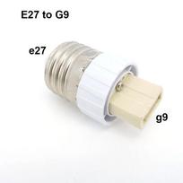 E27 E14 į G9 lempos lizdo laikiklis Konverteris Maitinimo lizdo keitiklis šviesos lemputei E14-G9 E27-G9 tipo Adapteris Atsparus ugniai baltas E27 to G9