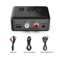Bluetooth 5.4 garso imtuvas 3,5 mm AUX RCA USB U disko stereo muzikos belaidis garso adapteris PC TV automobilio rinkiniui garsiakalbiui stiprintuvui With RCA line