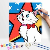 Disney Marie Cat Digital Oil Painting Art Kit Hand Painted Home Decor 20x30cm red