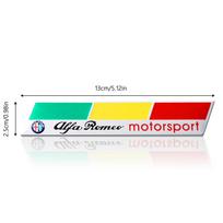 Car Sticker For Alfa Romeo 159 147 1pc 3D Aluminum Badge Car Body Decor Sticker For Alfa Romeo Motorsport Mali Giulietta GT 159 RY7 white