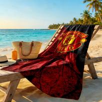 Manchester United Logo Beach Towel Super Soft Microfiber Quickdry Fabric Comfortable Lightweight Perfect for Traveling Yoga Camping and Swimming 80cmx160cm(31x63inch)