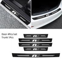 Automobilio durų slenksčio apsauginė lipdukas slenkstis neslystanti pagalvėlė kilimėlis VW GTI Rline Polo Golf 6 7 Passat CC Tiguan Arteon T-ROC Scirocco