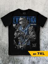 T-Shirt Shark Gymshark Evolution Black Cotton Sports 3XL gray