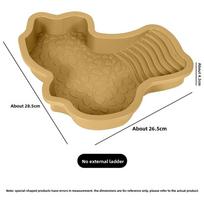 Plastikinis vėžlių vandens baseinas Kraštovaizdžio dizainas Didelis vėžlių maudymosi baseinas Dekoratyvinis su kopėčiomis Akvariumo dekoracija Vėžlių reikmenys