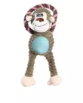 Uniq Pets Ropy pliušinė beždžionė su virve žaislas šunims, 27 cm