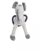Uniq Pets Ropy pliušinis dramblys su virve žaislas šunims, 30 cm