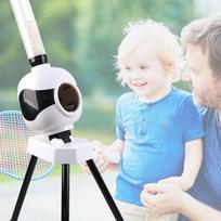 Automatic Badminton Pitching Machine Portable Adjustable Badminton Pitcher gray