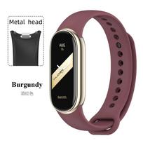 Sportinė silikoninė apyrankė Xiaomi Mi Band 9 NFC, pakaitinis apyrankės dirželis Xiaomi Mi Band 8/9/10, riešo apyrankė, išmaniųjų laikrodžių priedai For Mi Band 8/8NFC black