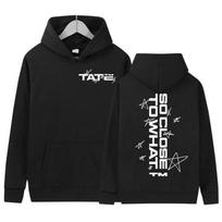 Tate McRae So Close To What Tour New Print Hoodies Hip Hop punk gothic Pullover Sweatshirt Unisex High Street tide Casual Hooded M black