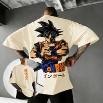 Dragon Ball Z Goku Graphic T Shirt Men Women Anime Print oversized Cotton Short Sleeve Tee 2026 Summer Y2k Streetwear Casual Top S black