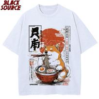 T Kawaii Shiba Inu Valgantis Ramen Šunų Mėgėjo Dovana Marškinėliai Spausdinimas Originalus Dizainas Dovanos Marškinėliai Grafiniai Marškinėliai Vyriški Drabužiai M gray