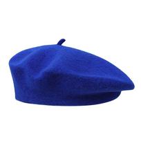 Fashion Warm Winter Wool Berets Hat Solid Color Retro French Artist Hat All Matched Elegant Felt Berets Women Girls karališkos mėlynos spalvos