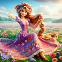 Disney 5D Diamond Painting Princesses Cross Stitch Mosaic Kit Home Decoration Wall Sticker DIY Handmade Gift Round 20x20cm brown