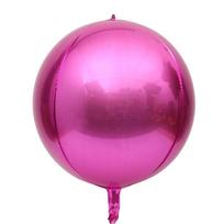 3/5/10pcs 4D Foil Balloon Red Silvery Gold Round Balloon Balloon for Birthday Party Wedding Shower Decoration Supplies 5PCS&10inch pink
