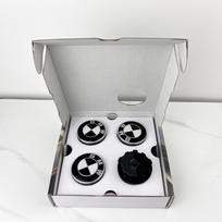 68mm 56mm Dinamiški Plaukiojantys Ratlankio Centriniai Dangteliai 4 vnt. Tinka BMW mini F30 F10 E90 E92 E70 F15 E83 F25 M2 M3 M5 M6 Automobilio Ratų Aksesuarai CVA3 (Black White,68MM) juoda balta spalva