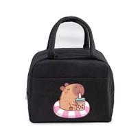 Cute Cartoon Bento Bag, Elementary School Lunch Box Storage Bag, Work Lunch Bag no specification black