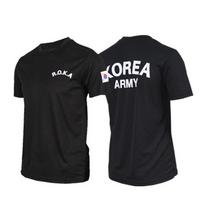 ROKA ROKA Korėjos armijos unisex marškinėliai Vasariniai Nauji Medvilniniai Kvėpuojantys Korėjos Respublikos armijos Klasikiniai Karinių entuziastų T-shirtai 4XL black