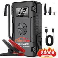 Wireless Peak Car Jump Starter, Portable Emergency Booster & Car Power Supply, All-in-One Backup Power for Vehicle SUV Truck pilka spalva