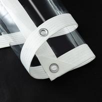Skaidrios vandeniui atsparios brezentinės plėvelės, tvirtos, skaidrios PVC plėvelės lakštai, sustiprinti kraštai, kilpos, apsauganti nuo lietaus danga terasai, sodui, šiltnamiui 2.5x4m