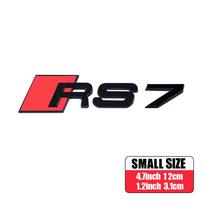 1PCS Car ABS RS3 RS4 RS5 RS6 RS7 RS8 Emblem Body Tail Trunk Decoration Sticker for Audi A3 8P 8V A4 B6 B7 A6 C5 C7 A5 Q3 Q5 Q7 S 1PCS black