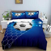Futbolo patalynės komplektas 3D futbolas Patogus antklodės užvalkalas Pagalvės užvalkalas Patalynės komplektas Vaikų miegamojo dekoravimas Namų tekstilė 70x133cm gray