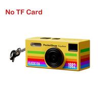 Pocket Snap Keychain Backpack CCD Digital Camera Retro Outdoor Sports Camera geltona