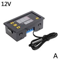 W3230 DC 12V 24V 110V 220V AC Digital Temperature Controller LED Display Thermostat With Heating Cooling Switch NTC Sensor gray