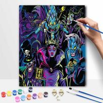 Disney Villainous DIY Painting Kit Classic Style Home Decor Craft Gift Idea Art Collection Canvas Wall Decor For Living Room Wall Art 20x30cm