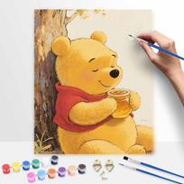 Disney Winnie The Pooh Honey Digital Oil Painting Art Kit Hand Painted Home Decor 30x40cm beige