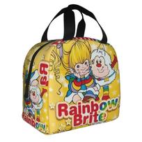 Cartoon Cute R-Rainbows B-Brites Anime Portable Lunch Box for Women Leakproof  Cooler Thermal Food Insulated Lunch Bag School One Size