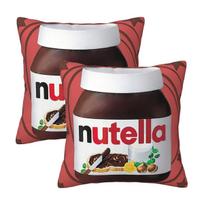 Nutella sūkuriai 2 vnt. kvadratinė pagalvės užvalkalas, pagalvės užvalkalas, pagalvėlės dekoras, komforto pledas namų sofai Short plush 18*18(CM)-2Pcs black