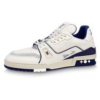 LOUIS VUITTON Trainer Low top Stylish Skateboarding Shoes Unisex White Blue 1ABFA9 44.5 beige