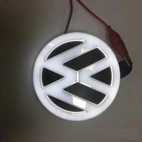 11cm LED Car Front Rear Emblem Badge Sticker For VW Polo Golf Jetta Beetle CC Tiguan Touran Passat MK7 MK5 B5 B6 Accessories 11cm balta