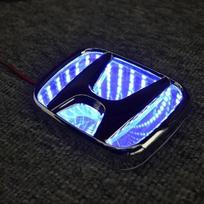 3D Automobilio Ženklelis LED Priekinis Galinis Lipdukas Honda Civic 2008-2009 Accord 2007 CRV Odyssey New FIT Automobilio Aksesuarai 9.8X8cm mėlyna
