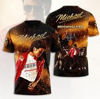 Michael Jackson 3D Marškinėliai Grafika Pop Muzikos Karalius T-shirt Unisex Naujas S black