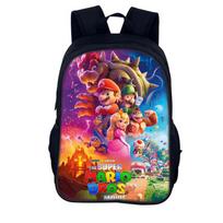 Super Mario Bros Kuprinė Vaikams Su Kvėpuojančiu Nailono Medžiaga Mokyklai Red pink
