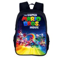 Super Mario Bros Kuprinė Vaikams Su Kvėpuojančiu Nailono Medžiaga Mokyklai Blue