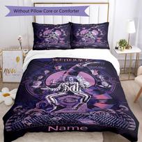 Warner Bros. Films (20) Customize your name Bedding Set Breathable Duvet Cover with Pillowcases Home Decoration Birthday Gift 135cmx200cm white