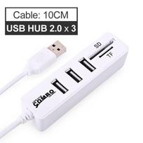 USB šakotuvas 3/6 prievadų plėtiklio adapteris USB 3.0 šakotuvas kelių USB skirstytuvas 2.0 Hab 3 šakotuvas 3.0 kelių USB 3.0 USB šakotuvo kortelių skaitytuvas, skirtas kompiuteriui USB 2.0 x 3(10cm) balta