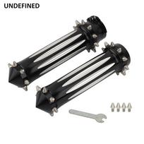 1  25mm Hand Grip CNC Spike Style Cable Handlebar Grips for Harley Sportster 883 1200 Touring Road King Dyna Softail Slim VRSC