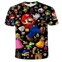 Vaikiški marškinėliai Super Mario Bros, animaciniai filmai, viršutiniai marškinėliai, trumpomis rankovėmis, žaidimas, Luigi, berniukui, vaikams, vaikui 110 brown