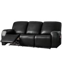 Tampri vandeniui atspari PU fotelio-gulto užvalkalas: Visapusiškas, daugiafunkcinis sofos užvalkalas/apsauga 1-seater (4-piece set) juoda