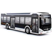 Didelis lydinio elektrinio miesto autobuso modelis su garsu, šviesa, metalinis žaislinis keleivinis automobilis, verslo autobusas, dovana B248 gray